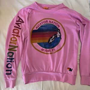 Aviator Nation Pink Crewneck